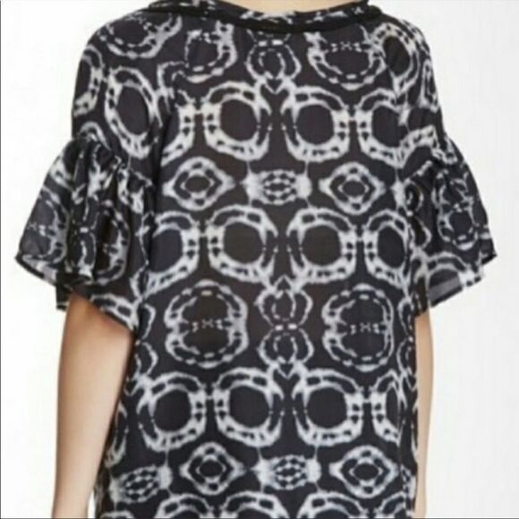 NWT da nang black silk blouse xs - Picture 3 of 13